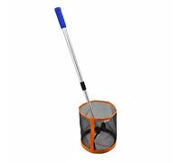 SheerFaring Table Tennis Ball Collection Device Picker Collector Retriever With Portable Basket And Adjustable Handle Suitable for practice coaching gym facilities, Orange L5 Nylon