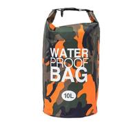 SheerFaring Waterproof Shoulder Pack Dry Bag Roll with Buckle Closure Compact Bag Polyester PVC Shell Suitable for Kayaking Hiking, Array, Orange Camouflage, 10L Single Shoulder Strap