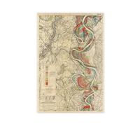 Sheet 14 - Fisk Mississippi River Meander Belt Map - Ancient Courses of Mississippi River Geological Map Canvas Art Poster And Wall Art Picture Print