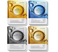 Sheet Face Mask,8 PCS Hydrating Face Mask Skincare, Moisturizing,Nourishing,Anti-Aging Deep Collagen Anti Wrinkle Lifting Mask, Vitamin C,Retinol,Niacinamide Facial Mask For All Skin Types