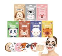 Sheet Face Mask Set - 7-Pack Hydrating & Moisturizing Facial Masks, Fun Animal Print for Kids & Girls, Soothing Skincare Sheet Masks for Women, Spa Party Supplies, Self-Care Gift, Beauty Face Mask Set