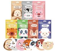 Sheet Face Masks Set, 7Pcs Face Masks Skincare, Fun Animal Printed Sheet Facial Masks, Face Mask Gift Sets for Teenage Girls Hydrating, Brightening, Soothing, Face Masks Beauty for All Skin Types