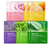 Sheet Mask,10 Pcs Fruit Extract Face Mask Set,Aloe Vera Gel Face Mask,Hydrating Face Mask,Face Masks Beauty-Improves Skin Face Care-Face Masks Skincare-Skin Care Sets For Women (10 Pack)