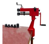 Sheet Metal Bead Roller Machine, Rotary Bead Former Roller with 6 Dies, Manual Flaring Tool Beading Machine, Adjustable Gap Between Upper and Lower Rollers, for Metal Fabrication Shops