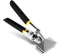 Sheet Metal Bender 3inch Alloy Steel Sheet Metal Hand Seamer, Straight Jaw Metal Bending Tool Manual Metal Clamp Plier with Ergonomic Handle for Flattening Metal(Straight Head)