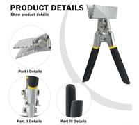 Sheet Metal Bending Pliers 80mm and 150mm Jaw Width, Straight and Elbow Handle Hand Seamer Crimping Tool, Chrome-Vanadium Alloy Steel with Non-(A)