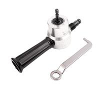 Sheet Metal Cutter, Double Head Sheet Metal Nibbler Cutter, Electric Power Metals Nibbler Drill Attachment Cutting Tool Perfectly for Straight Curve and Circle Cutting