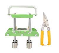 Sheet Metal Edge Roller Bender 0-90 Degree with Stainless Steel Scissors, Aluminium Handle, Compact Metal Bending Tool Set - Precise, Durable Bends for Roofing & DIY Projects (Green)