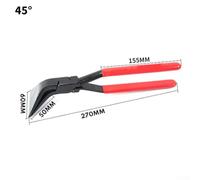 Sheet Metal Folding Pliers 270mm with Non-Slip Handle Straight/45°/90° Bending Angles for Hemming Iron Steel Plate for Elite Carbon Steel Construct (45°)