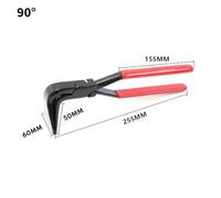 Sheet Metal Folding Pliers Kit - High Carbon Steel Hemming Tools with Parallel-Closing Straight/45-Degree/90-Degree Jaws, 10.63 in, Industrial-Grade Edge Bending (90°)