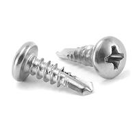 Sheet Metal Screws, 100 Pcs, 410 Stainless Steel, Pan Head, Fast Self-Tapping for Durable Construction and Repair
