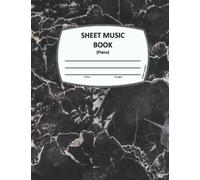 Sheet Music Book, six pairs lines, 24 pages, duo for piano. Music manuscript paper. Blank sheet music book.