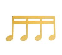 Sheet Music Clip in Metal Note Pattern, Black Music Book Page Holder for Piano and Guitar - Durable Construction, Compact Design for Easy Carrying, Perfect Music Lover Gift (Gold)