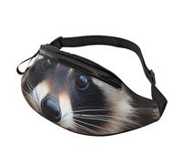 Sheet music Fanny Pack for Women Men Fashion Waist Pack Adjustable Belt Bag for Workout Running Travelling Casual Waist Bag, Little Raccoon Face, One Size