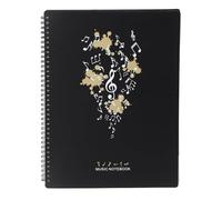 Sheet Music Folder 20 Sleeves 40 Pages A4 Sheet Music Binder Organized Stylish Professional Music Storage for Orchestra School Choir Students PVC Black (Type A)