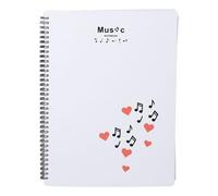 Sheet Music Folder 20 Sleeves 40 Pages A4 Sheet Music Binder, PVC Music Organizer with Name Tag, Lays Flat 180° for Orchestra School Choir and Pianists (B Style)