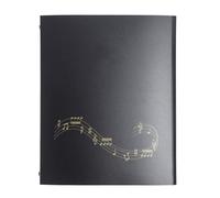 Sheet Music Folder 52 Pages Capacity, A4 Sheet Music Binder with 4 Page Expandable View, Detachable Buckle Design for Piano Keyboard Violin Cello Guitar