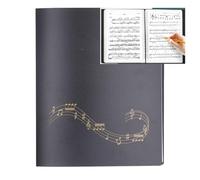 Sheet Music Folder, 60 Pages Capacity, Writable Music Sheet File Paper Storage Holder, Spiral Binder Organizer for Store Sheet Music, Drawings and Other Documents