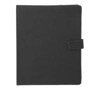 Sheet Music Folder A4 3 Ring Piano Binder, Universal for Band Choir, with Page Numbers and Elastic Closure, PU Leather Music Organizer for Musicians (Black)