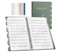 Sheet Music Folder, A4 Sheet Music Holder with Rings, , for Manuscript Sheets, for School Office, Meeting Band, Concert Hall, Presentation Travel