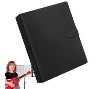 Sheet Music Folder - PU Leather PVC Kraft Paper Binder Organizer | Concert Choral Storage Book 25.3x31.3x4.1cm Score Holder with Movable Buckles for Students Teachers Band Practice Performance Use