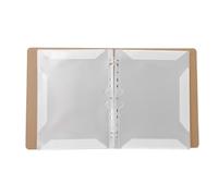 Sheet Music Folder, Store Sheets in Protective Pockets for A4 Paper 40 Sleeves Display 80 Pages Spiral Binder Organizer for Music Stand Piano Guitar Score Organizer (Kraft)
