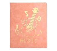 Sheet Music Folders File Document Storage Folder Size 40 Pockets Music Sheet Piano Score Holder Home School Office Supplies for Musical Score,Paper(Pink)