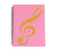 Sheet Music Folders Spiral-Bound Band Folder 20 Sleeves 40 Pages Waterproof File Folder Office Supplies for Musicians