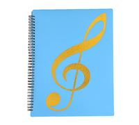 Sheet Music Folders Spiral-Bound Band Folder 20 Sleeves 40 Pages Waterproof File Folder Office Supplies for Musicians