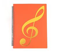 Sheet Music Folders Spiral-Bound Band Folder 20 Sleeves 40 Pages Waterproof File Folder Office Supplies for Musicians
