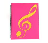 Sheet Music Folders Spiral-Bound Band Folder 20 Sleeves 40 Pages Waterproof File Folder Office Supplies for Musicians