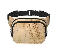 Sheet Music in Five Lines Unisex Adjustable Waist Square Double Layer Waist Pack for Outdoor Activities Travelling Running Hiking