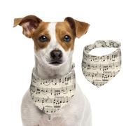 Sheet Music,Pet Bib Scarf Cats Dog Bandana Dogs Towel Bib Adjustable Pet Scarf,M