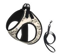 Sheet Music,Pet Harness,Adjustable Reflective Dog Harness,Pet Leash Vest,M