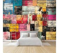 Sheet Music Pieced Together 3D Photo Wallpaper Non-Woven Wall Mural Modern Art Wall Mural Decoration Poste Premium Wallpaper Wall Art for Living Room Bedroom W250xH175 22f295
