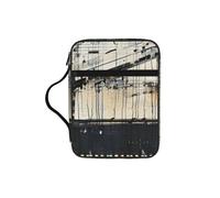 Sheet Music Print Soft Bible Storage Bag Scripture Holder Waterproof for Worship Travel Devotional