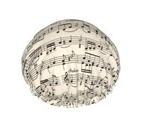 Sheet Music,Shower Cap Nightcap Double Layer Waterproof Elastic Bath Cap Reusable Hair Cap