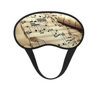 Sheet Music Sleep Mask for Side Sleeper, Blackout Sleeping Eye Mask, Soft Breathable Eye Cover for Women Men Travel Eyeshade, Relaxing Zero Pressure Night Blindfold