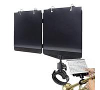 Sheet Music Stand, Marching Bands Lyre to Trumpet, Sturdy Instrument Accessory, Compatible with Snare Drums, Bass Drum, Piano, Clarinet, Oboe, Ukulele, Guitar for Band Practice and Performances, Black