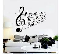 Sheet Music wall Stickers Bird Music Notes Room Decoration Bedroom Classroom Doors and Windows Vinyl Stickers Wallpaper Decals