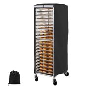 Sheet Panic Rack Cover - Bread Pan Cover | 2 Zips Baking Shelf Dust Covers | 23.2 x 28.3 x 64.1 in 420d Waterproof Silver Bread Racks SheAild Oxford Fabric Channel Protection