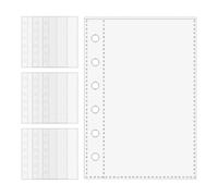 Sheet Protector Set: 10 Piece Binder Inserts, 50G Clear Refills, 6-Ring Reinforced Holes Transparent Covers | Practical Storage Solution