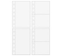 Sheet Protectors | 10 Pieces A7 6-Ring Clear Photocard Sleeves| Ring Binders | PP Transparent Page Protectors for Photos Stickers Cards Receipts Tickets Documents School Office Use