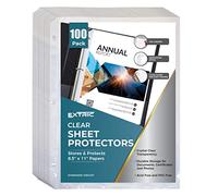 Sheet Protectors | 100 Pack Page Protectors - Sheet Protectors for 3 Ring Binder, 8.5” x 11”