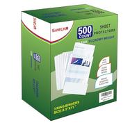 Sheet Protectors 500 Page,Page Protector 8.5" x 11" ，Upgraded Clear Plastic Page Protectors,for 3 Ring Binder, Top Loading Paper Protector with Reinforced Holes,Holds Multiple Sheets，Letter Size
