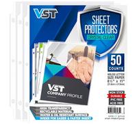 Sheet Protectors 8.5 x 11 Inches Clear Page Protectors for 3 Ring Binder Medium Weight Plastic Sleeves for Binder, Top Loading Paper Protector Acid Free, Letter Size, Dry Erase Pocket, 50 Sheets