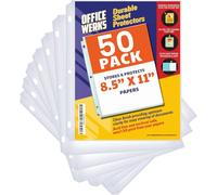 Sheet Protectors for 3 Ring Binder, 50 Pack Heavyweight Plastic Sleeves
