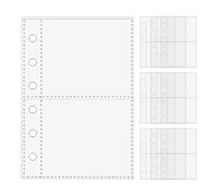 Sheet Protectors for Binder - A7 6-Ring Clear Binder Refills - Clear Protective Sleeves for Cards Receipts Tickets Photos Stickers Sketches School Office Students Teachers