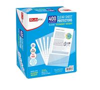 Sheet Protectors, Holds 8.5 x 11 inch Sheets, 9.25 x 11.25 inch Top Loading, Clear, Reinforced 11-Hole, Acid-Free, Archival Safe for Documents and Photos (400 Sheets)