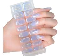 Sheet Semi Cured Gels Nails Polish Strips Adhesive Art Stickers Lasting Wrap Stickers Decals Pedicures Starter Christmas Thanksgiving Uvs Required